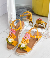 Sandałki damskie Sixth Sens H99 Żółte