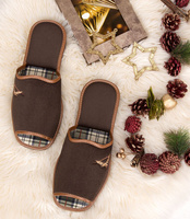 Kapcie męskie Natural Style NS-067 Brązowe