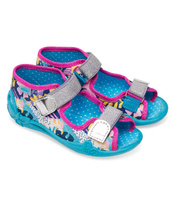 Sandałki dziecięce Befado 242P098 Niebieskie