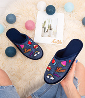 Kapcie damskie Natural Style NS-127 Jeansowe