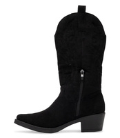 Wegańskie Kowbojki damskie Ideal Shoes MR-1881 Czarne