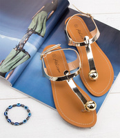 Sandałki damskie Abloom WL271 Złote