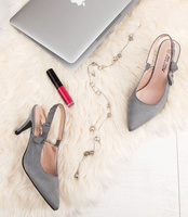 Czółenka damskie Abloom A5119 Szare