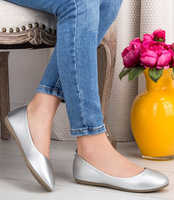 Balerinki damskie Abloom JZ-1082 Srebrne