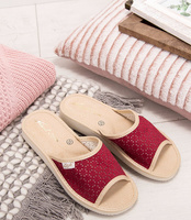 Kapcie damskie Natural Style NS-116 Bordowe
