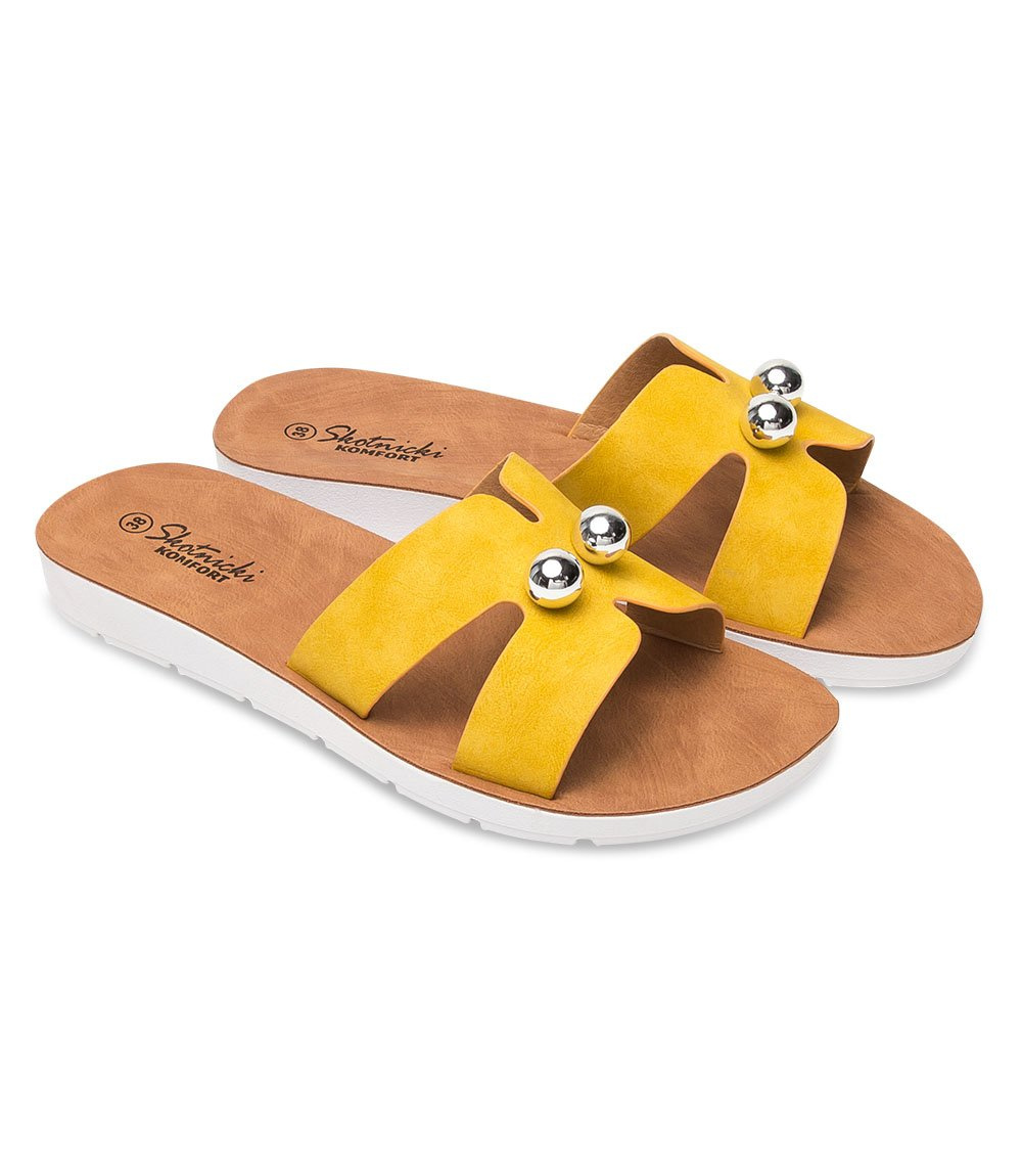 Klapki damskie Skotnicki KL-0528 Żółte