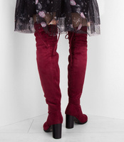 Kozaki damskie Abloom H292 Bordowe