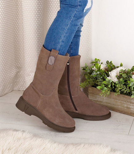 Kozaki damskie Jankowski JK/B-3-219 Khaki