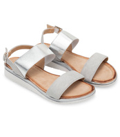 Sandałki damskie Laura Mode A-04 Srebrne