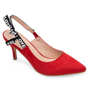 Czółenka damskie Bestelle 100-887SA-2 Czerwone