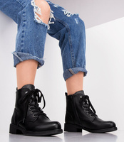 Botki damskie Bestelle HQ958 Czarne