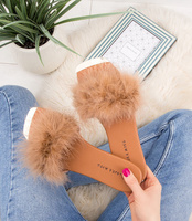 Klapki damskie Laura Mode F-17 Brązowe