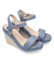 Sandałki damskie Ideal Shoes U-6292 Niebieskie