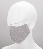 Maseczka ochronna na twarz - Jasno-Szara z Białą gumką