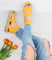 Sandałki damskie Coura 5905 Żółte