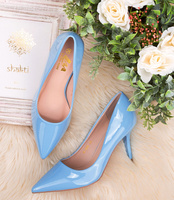 Czółenka damskie Laura Mode QL-266 Niebieskie