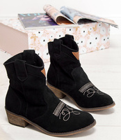 Kowbojki damskie Foreverfolie AB62 Czarne