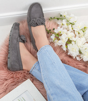 Mokasyny damskie Skotnicki P-3-0582 Szare