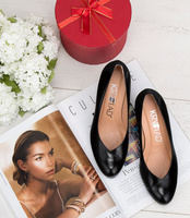 Czółenka damskie Krystad WZ20 Emma Czarne