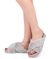 Klapki damskie Ideal Shoes L-2756 Szare