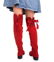 Kozaki damskie Foreverfolie H187 Czerwone