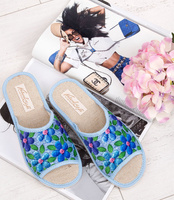 Kapcie damskie Natural Style NS-053 Niebieskie