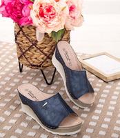 Klapki damskie Skotnicki KL-3-0618 Granatowe