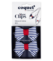 Klipsy do butów w Biało-Niebieskie paski M