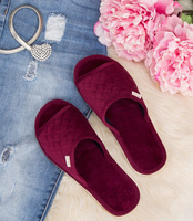 Kapcie damskie Natural Style NS-078 Bordowe