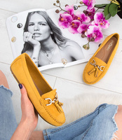 Mokasyny damskie Danic L7195 Żółte