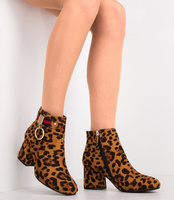 Botki damskie Bello Star B8816-1 Panterka