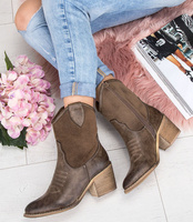 Kowbojki damskie Super Mode 5689 PU Khaki