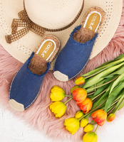 Klapki damskie Coura 4616 Niebieskie