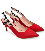 Czółenka damskie Bestelle 100-887SA-2 Czerwone