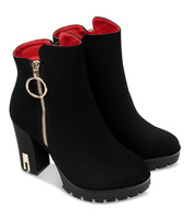 Wegańskie Botki damskie Sixth Sens C635 Czarne