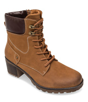 Botki damskie Super Mode 7363 Brązowe