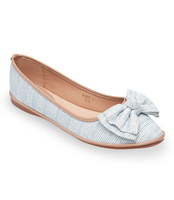 Balerinki damskie Ideal Shoes M-8805 Niebieskie
