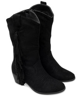 Wegańskie Kowbojki damskie Super Mode 7367 Czarne