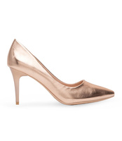 Czółenka damskie Ideal Shoes P-6344 Szampańskie