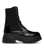 Botki damskie Sixth Sens C767 Czarne Lakierowane