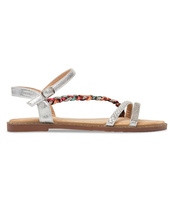 Sandałki damskie Super Mode 9401 Srebrne