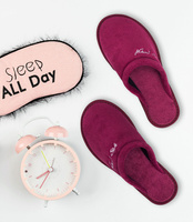 Kapcie damskie Natural Style NS-042 Bordowe