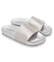 Klapki damskie Abloom SY665 Srebrne