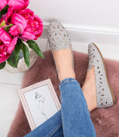 Balerinki damskie Skotnicki P-3-0568 Szare