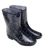 Kalosze damskie Lano ANX-01 Black 2 Flower