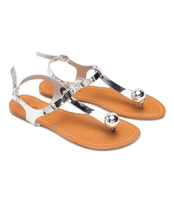 Sandałki damskie Abloom WL271 Srebrne