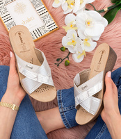 Klapki damskie Inblu GL-55 Srebrne