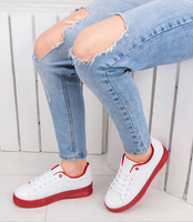 Buty sportowe damskie Abloom W-68 Biało-Czerwone