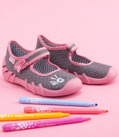 Tenisówki dziecięce Befado 109P168 Szaro-Różowe