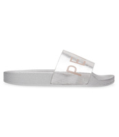 Klapki damskie Abloom WL169 Srebrne